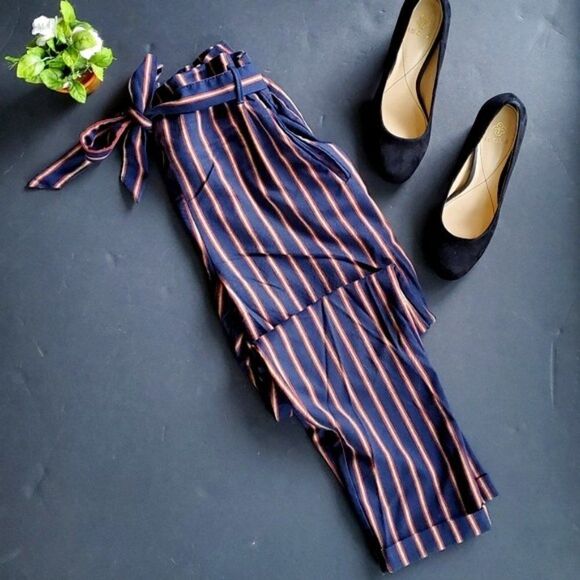 Zara Striped High Waisted Pants - Picture 1 of 14